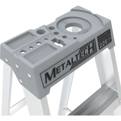 Step Ladder with Paint Tray, 10', Aluminum, 225 lbs. Capacity, Type 2 Sécurité Médic