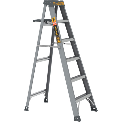 Step Ladder with Paint Tray, 6', Fibreglass, 225 lbs. Capacity, Type 2 Sécurité Médic