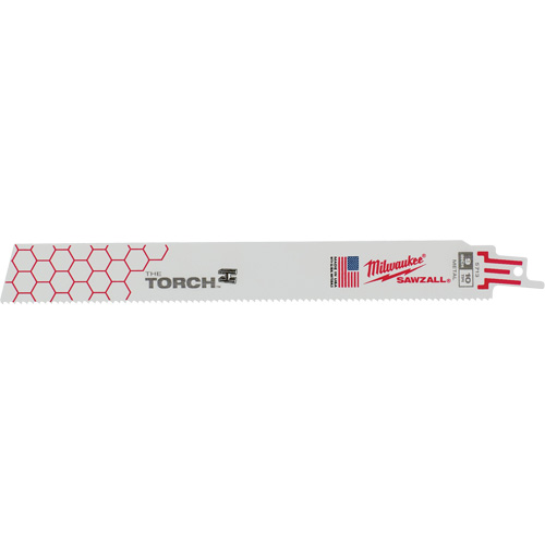 The Torch Sawzall&reg; Blades, Bi-Metal, 10 TPI, 9" L x 1" W Sécurité Médic