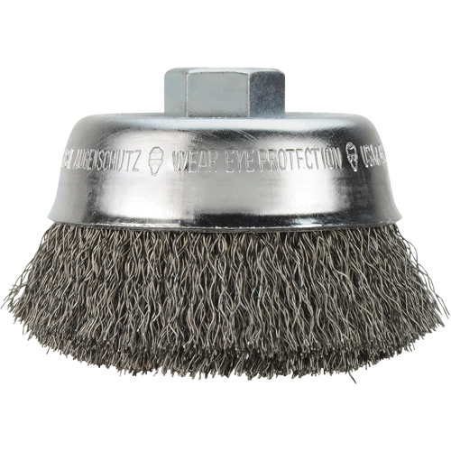 Carbon Steel Crimped Wire Cup Brush Sécurité Médic