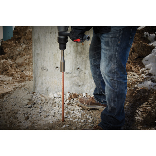 SDS-Max Ground Rod Driver, 3/4"/5/8" Tip, 3/4" Drive Size, 10" Length Sécurité Médic
