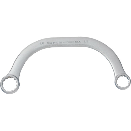 Box End Wrench, 12 Point, 5/8" x 3/4", 15° Offset, Plain Finish Sécurité Médic