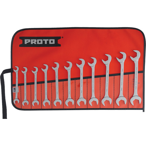11-Piece Angled Open-End Wrench Set, Polished Sécurité Médic