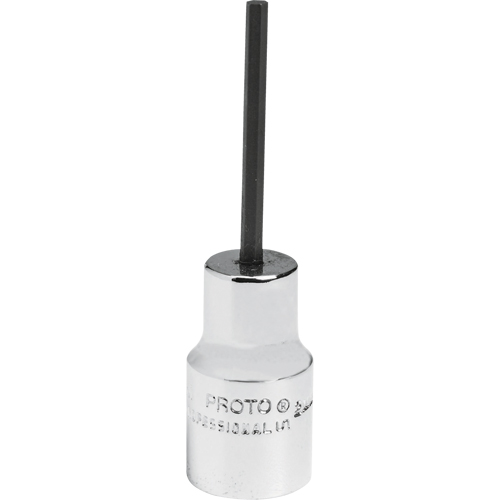 Standard Bit Socket, Hex, 2.5 mm x 1-7/8" L, 1/4" Drive Sécurité Médic