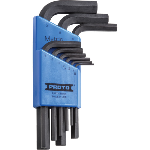 Short-Arm Hex Key Set, 9 Pcs., Metric Sécurité Médic