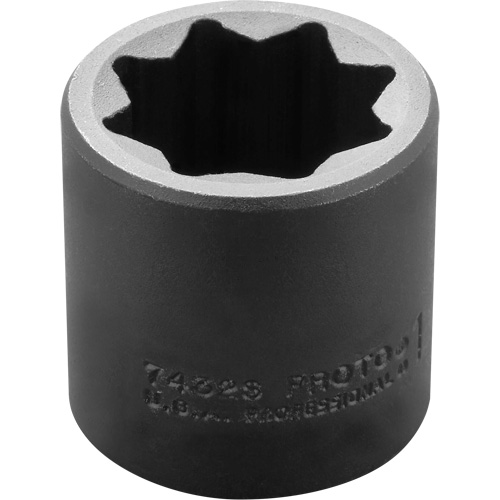 Socket, Impact, 1", 1/2" Drive, 18 Points Sécurité Médic