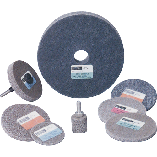 Meule homog&egrave;ne &agrave; faible densit&eacute; de s&eacute;rie 500 Standard Abrasives, 3" x 1/4", Arbre de 1/4", Grain de Moyen, Oxyde d'aluminium Sécurité Médic