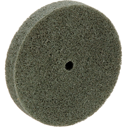 Meule homog&egrave;ne &agrave; faible densit&eacute; de s&eacute;rie 500 Standard Abrasives, 3" x 1/2", Arbre de 1/4", Grain de Moyen, Oxyde d'aluminium Sécurité Médic