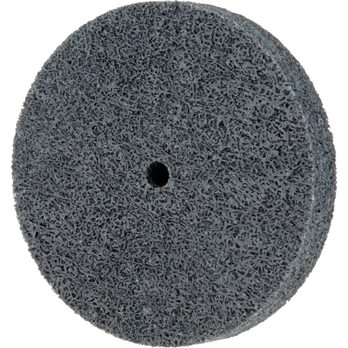 Meule homog&egrave;ne &agrave; faible densit&eacute; de s&eacute;rie 500 Standard Abrasives, 3" x 1/2", Arbre de 1/4", Grain de Fin, Carbure de silicium Sécurité Médic