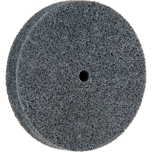 Meule homog&egrave;ne &agrave; faible densit&eacute; de s&eacute;rie 500 Standard Abrasives, 3" x 1/2", Arbre de 1/4", Grain de Fin, Carbure de silicium Sécurité Médic