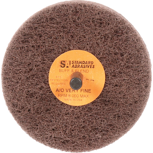 Meule Buff & Blend Standard Abrasives, 3" dia. x 3" la, Arbre 1/4", Oxyde d'aluminium Sécurité Médic