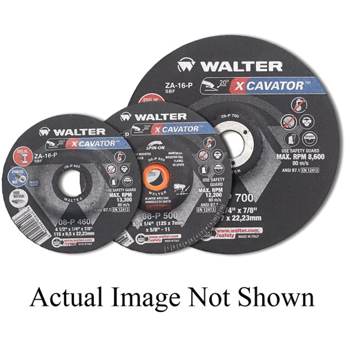 XCAVATOR Grinding Wheel, 4-1/2" x 1/4", 5/8"-11 Arbor, Zirconium, Type 27 Sécurité Médic