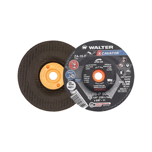 XCAVATOR Grinding Wheel, 5" x 1/4", 5/8"-11 Arbor, Zirconium, Type 27/27S Sécurité Médic