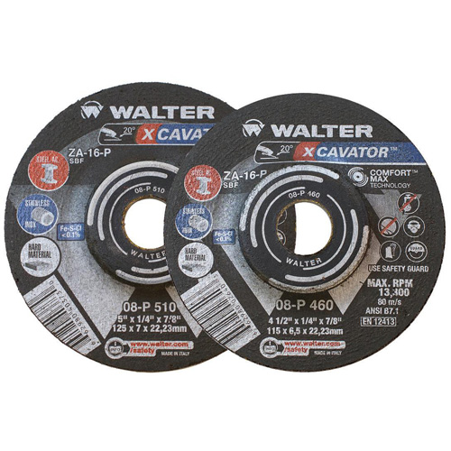 XCAVATOR Grinding Wheel, 9" x 1/4", 7/8" Arbor, Zirconium, Type 27 Sécurité Médic