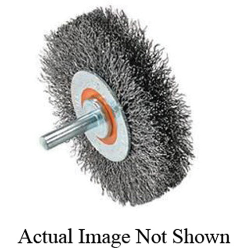 Mounted Crimped Wire Wheel, 3" Dia., 0.0118" Fill Sécurité Médic