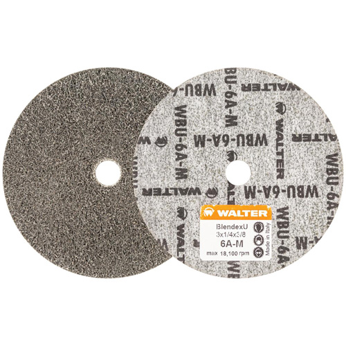 Blendex U Finishing Wheel, 3" Dia., 6AM Grit, Silicon Carbide Sécurité Médic
