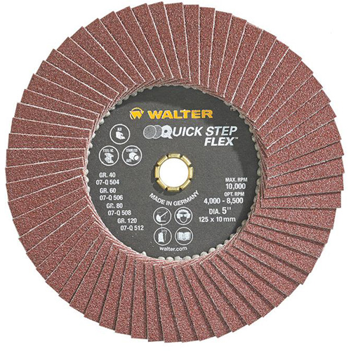 QUICK-STEP FLEX, 5" x Type 29, Grain 80, Oxyde d'aluminium Sécurité Médic