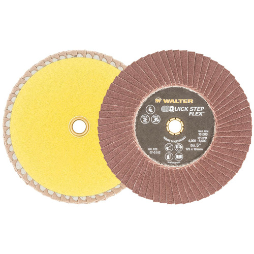 QUICK-STEP FLEX Flap Disc, 5" x Type 29, 120 Grit, Aluminum Oxide Sécurité Médic