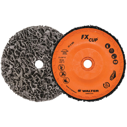 FX Cleaning Cup Disc, 5" Dia., Aluminum Oxide Sécurité Médic