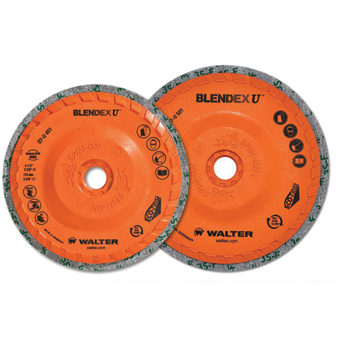 Blendex U Finishing Cup Disc, 4-1/2" Dia., Fine Grit, Silicon Carbide Sécurité Médic