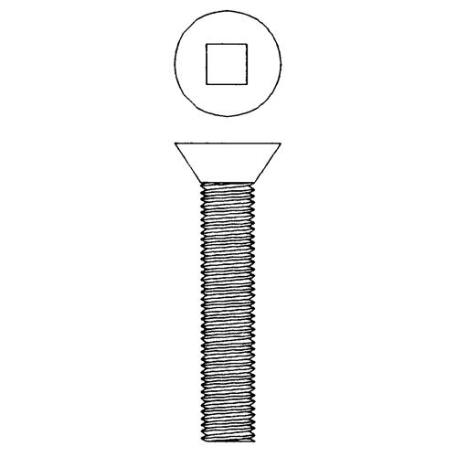 Flat Head Machine Screws, #10-24 x 1-1/2" L, Zinc Plated Sécurité Médic