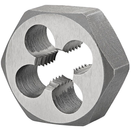 Hexagon Rethreading Bolt Die, 0.71" Dia., M6x1 Thread, High Speed Steel Sécurité Médic