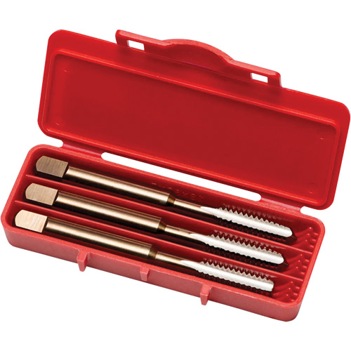 Jeu de tarauds &agrave; main pour usage g&eacute;n&eacute;ral, Acier rapide, Filet 1/2"-13 Sécurité Médic