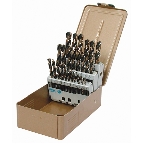 Jobber Length Drill Set, 15 Pieces, High Speed Steel Sécurité Médic