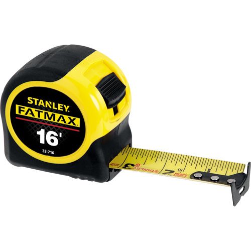 FatMax&reg; Measuring Tape, 1-1/4" x 16', 16ths of an Inch Graduations Sécurité Médic