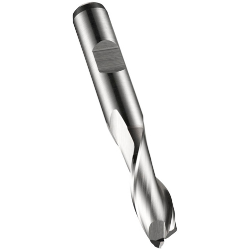 Square End Slot Drill, 1/4" Dia., 66 mm L, 10 mm Shank, High Speed Cobalt Sécurité Médic
