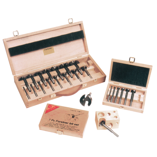 Super Forstner Bit Kits in a Wooden Box, 7 Pieces, Steel Sécurité Médic