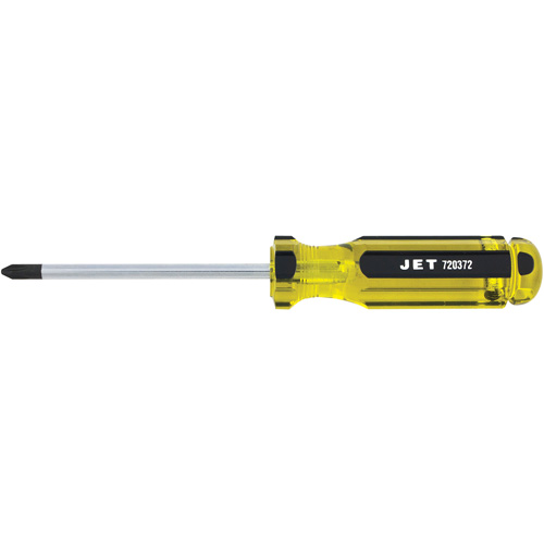 Phillips Jumbo Handle Screwdriver, #2, 4" L, Plastic/Steel/Aluminium/Wood/Cushion Grip/Magnetic/ESD-Safe Handle Sécurité Médic