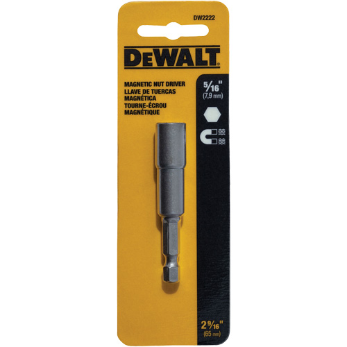 Nut Driver, 5/16" Tip, 1/4" Drive, 2-9/16" L, Magnetic Sécurité Médic