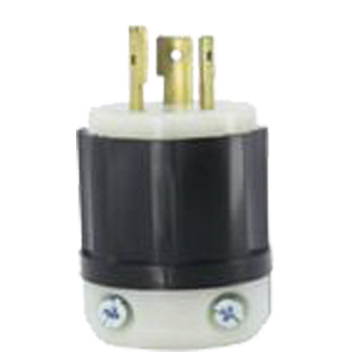 2-Pole 3-Wire Grounding Locking Plug, Nylon, 20 A, 347 V, L24-20P Sécurité Médic