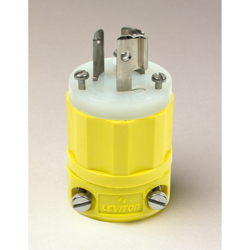 2-Pole 3-Wire Grounding Locking Plug, Nylon, 15 Amps, 250 V, L6-15P Sécurité Médic