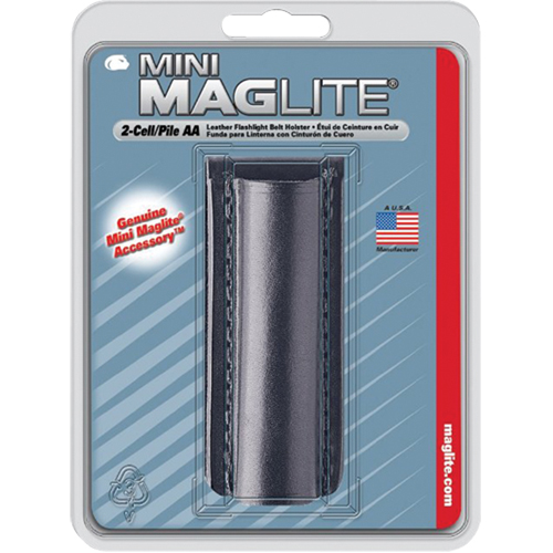 &eacute;tui de ceinture en cuir pour lampe de poche &agrave; 2 piles AA, Porte-lampe de poche, Cuir, 1 Poches Sécurité Médic