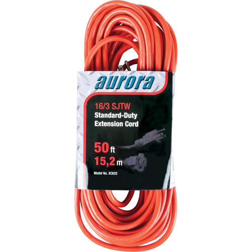 Extension Cord, Indoor/Outdoor, SJTW, 16/3 AWG, 13 A, 50' Sécurité Médic