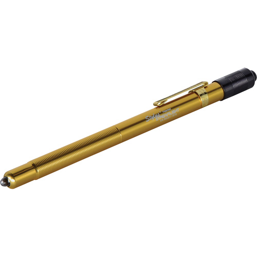 Lampe stylo Stylus, DEL, 11 lumens, Corps en Aluminium, piles AAAA, Compris Sécurité Médic