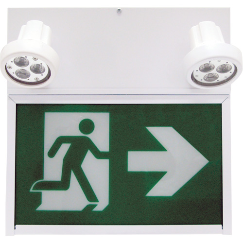 Enseigne de sortie coureur, DEL, &agrave; piles/&agrave; raccordement fixe, 12" lo x 12 1/2" la, Pictogramme Sécurité Médic