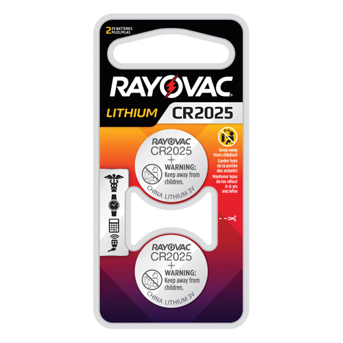 CR2025 Lithium Coin Cell Batteries, 3 V Sécurité Médic