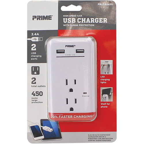 Chargeur USB Prime avec protection contre la surtension Sécurité Médic