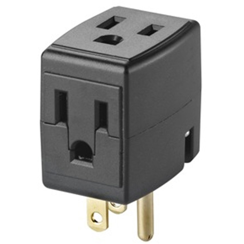 Cube triple mis &agrave; la terre, 3 Prise(s), Aucune, 15 A, 1875 W, 125 V Sécurité Médic
