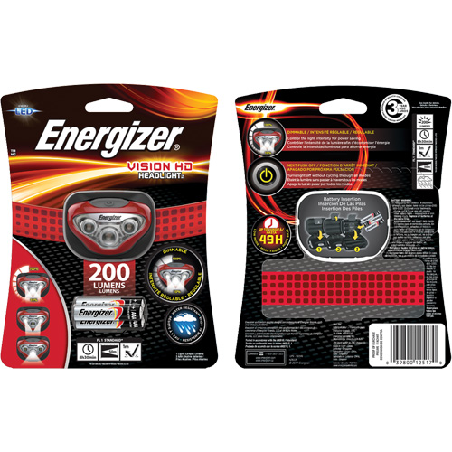 Vision Headlight, LED, 200 Lumens, 8.5 Hrs. Run Time, AAA Batteries Sécurité Médic