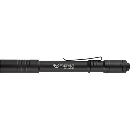 Lampe de poche stylo USB Stylus Pro, DEL, 350 lumens, Corps en Aluminium, piles Rechargeable, Compris Sécurité Médic