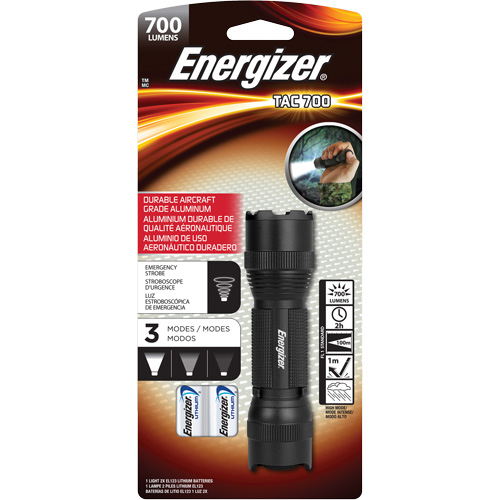 TAC 700 Flashlight, LED, 700 Lumens, CR123 Batteries Sécurité Médic