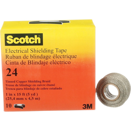 Scotch&reg; Electrical Shielding Tape, 25.4 mm (1") x 4.6 m (15'), Black, 16 mils Sécurité Médic