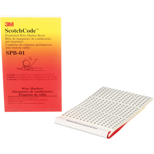 ScotchCode Pre-Printed Wire Marker Book Sécurité Médic
