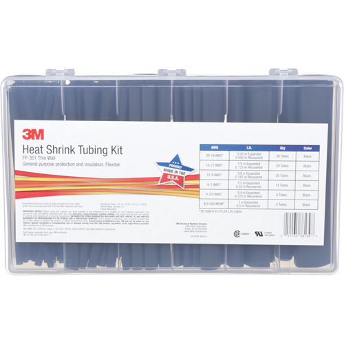 Heat Shrink Tubing, Thin Wall, 6", 1" (2.54cm) - 0.1875" (0.48cm) Sécurité Médic