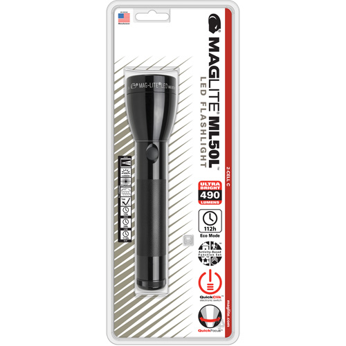 Flashlight, LED, 490 Lumens, C Batteries Sécurité Médic
