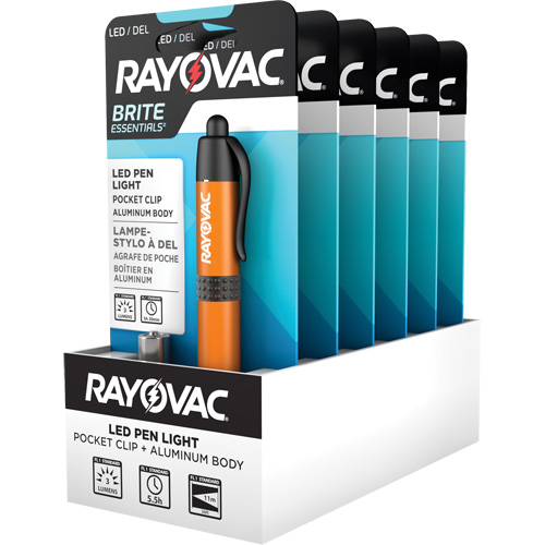 Lampes-stylos Brite Essentials, DEL, 3 lumens, Corps en Aluminium, piles AAA, Compris Sécurité Médic